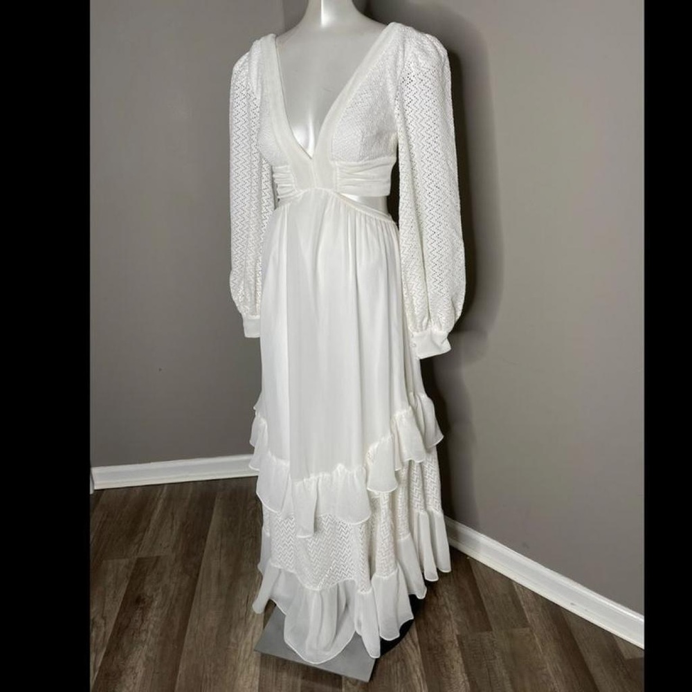 PatBO Tiered Maxi Dress size medium